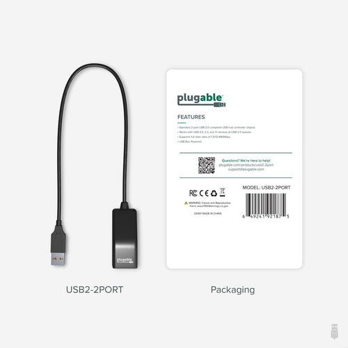 Plugable Technologies USB2-2PORT interface hub