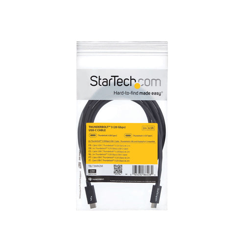 Thunderbolt Cable StarTech.com TBLT3MM2M 20Gbps USB-C 2m Male Male - TBLT3MM2M