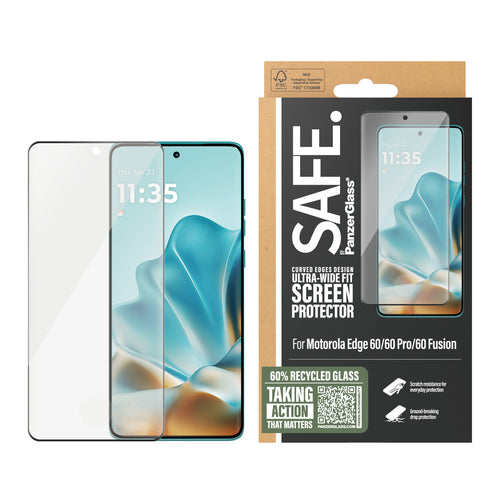 PanzerGlass SAFE. by ® Screen Protector Motorola Edge 60 | 60 Pro | 60 Fusion | Ultra-Wide Fit