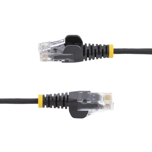50ft Slim CAT6 Ethernet Cable Black Snagless Networking Cable 100W PoE