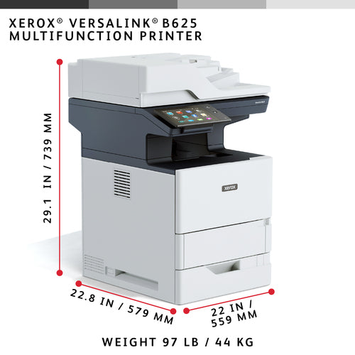 Multifunction Printer Xerox VersaLink B625 61ppm Duplex Copy/Print/Scan/Fax 650 Sheets - B625V_DN