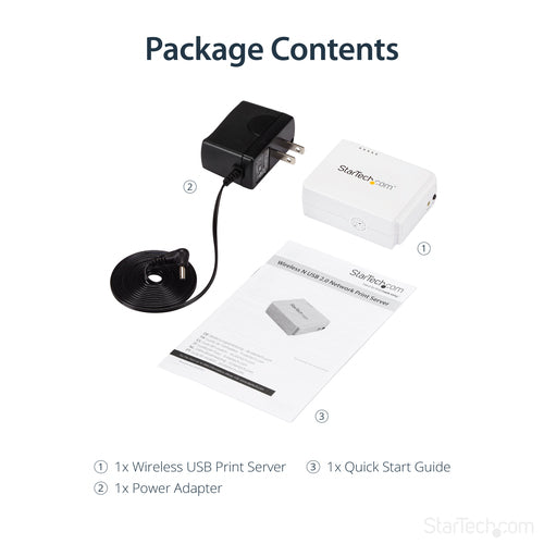 Print Server StarTech.com PM1115UW USB Wireless N 802.11 b/g/n 1 Port