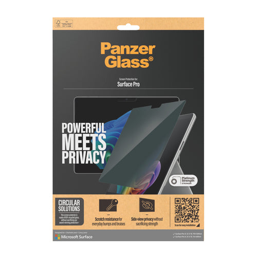 Screen Protector PanzerGlass 2-Way Privacy Microsoft Surface Pro X | 8 | 9 | 10 | 11 | 12 | Ultra-Wide Fit - P6274