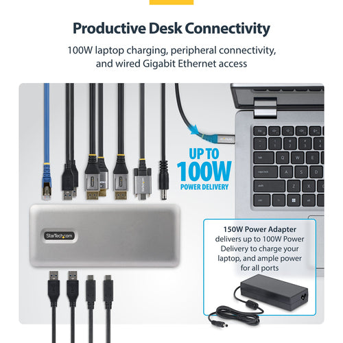 Laptop Dock StarTech.com 199UE-USBC-DOCK USB 3.2 Gen 2 10Gbps 4K - 199UE-USBC-DOCK