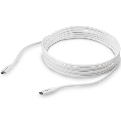 USB Cable StarTech USB-C to USB-C 5A PD 4m USB 2.0 White - USB2C5C4MW