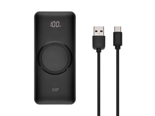 20000mAh Monoprice Wireless Power Bank Quick Charge 3.0 Black