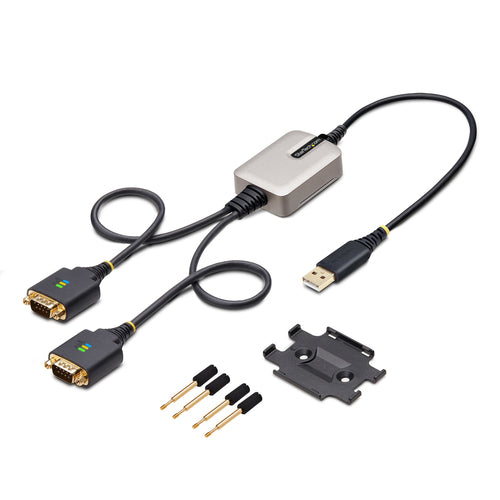 USB to Serial Adapter StarTech 2-Port DB9 RS232 2ft 60cm - 2P1FFC-USB-SERIAL