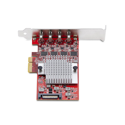 USB PCIe Card StarTech 4-Port USB-C 10Gbps Expansion Windows/Linux/macOS - P10Q4C-USB-CARD