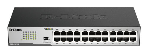 Network Switch D-Link 24-Port Gigabit Unmanaged Ethernet Rack Mounting - DGS-1024D/B