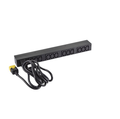 Rack PDU Power Distribution Unit 3.7kW 230V 12 Outlets Black