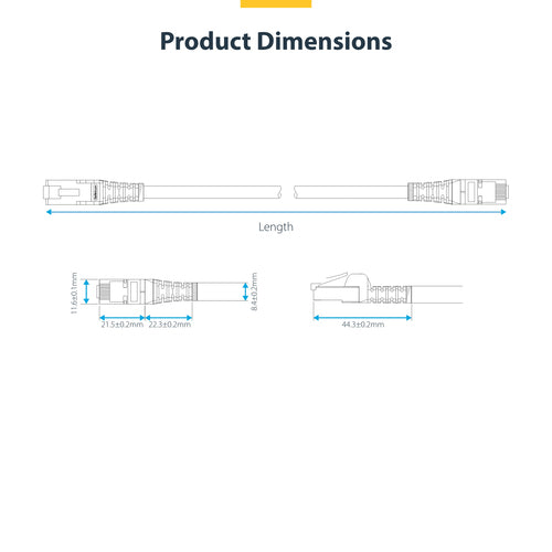 StarTech.com NLWH-6F-CAT8-PATCH networking cable