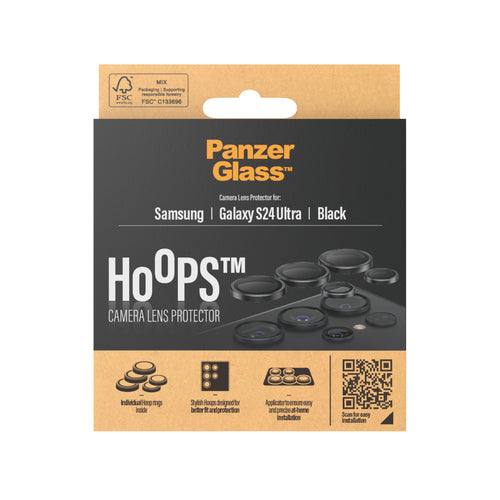 PanzerGlass ® Hoops® Camera Lens Protector Black Samsung Galaxy S24 Ultra