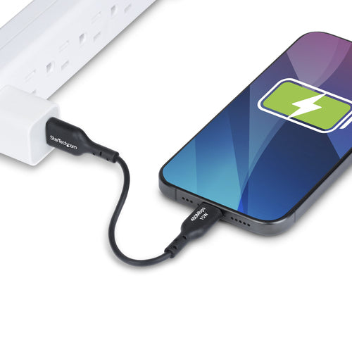 USB-A to USB-C Charging Cable 6in 15cm 3A USB 2.0 Black