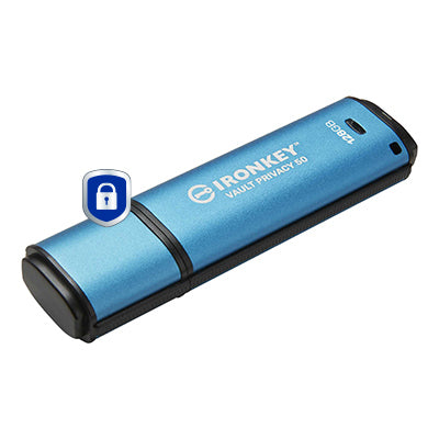 USB Flash Drive Kingston IronKey Vault Privacy 50 128GB 250MB/s AES-256 - IKVP50/128GB
