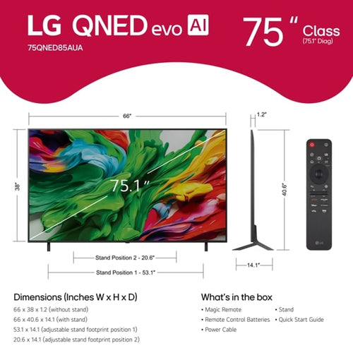 LG QNED evo AI 75QNED85AUA TV