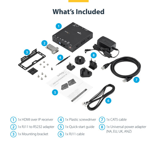 AV Extender StarTech.com ST12MHDLAN4R 4K HDMI 100m Wired AVoIP Video Wall