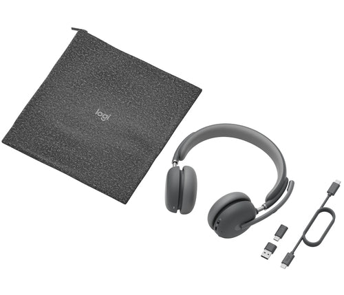 Logitech Zone Wireless 2 Office Headset Graphite Lightweight 230g Wireless