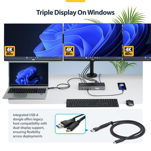 USB 3.2 Gen 2 Type-C Laptop Dock StarTech.com DK30C2DPEPRN 10Gbps