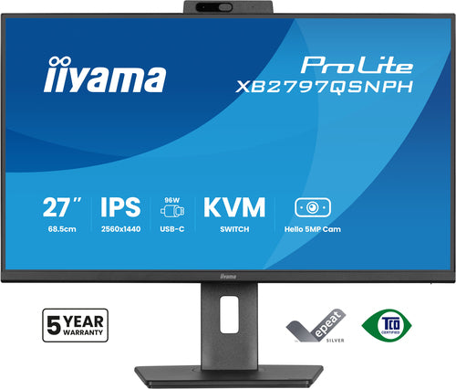 27-Inch Monitor iiyama ProLite XB2797QSNPH-B1 2560x1440 IPS 4ms HDMI DP USB - XB2797QSNPH-B1