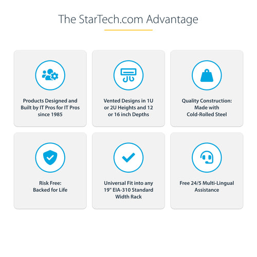 StarTech.com CABSHELFV2U-16-RACK rack accessory