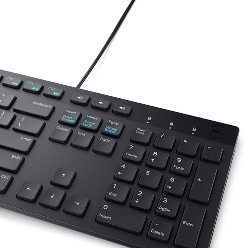Wired Full-Size USB Keyboard with Mouse DELL KM300C Black
