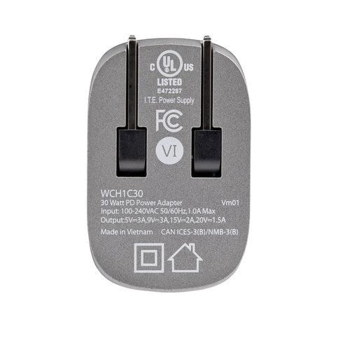 Mobile Device Charger StarTech 30W USB-C GaN 6ft Cable
