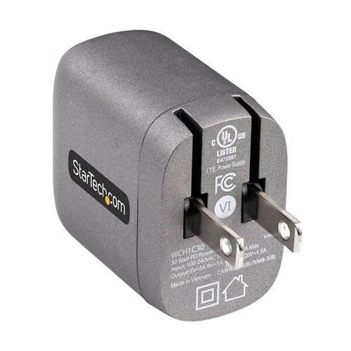 Mobile Device Charger StarTech 30W USB-C GaN 6ft Cable
