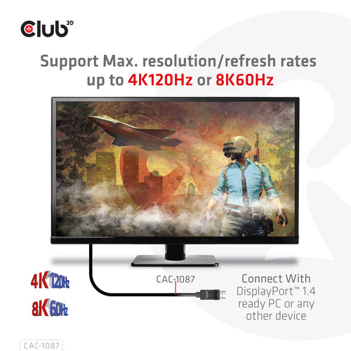 CLUB3D CAC-1087 video cable adapter