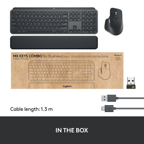 Keyboard Logitech MX Keys Combo For Business Gen 2 Wireless QWERTY Scissor Switch - 920-010932