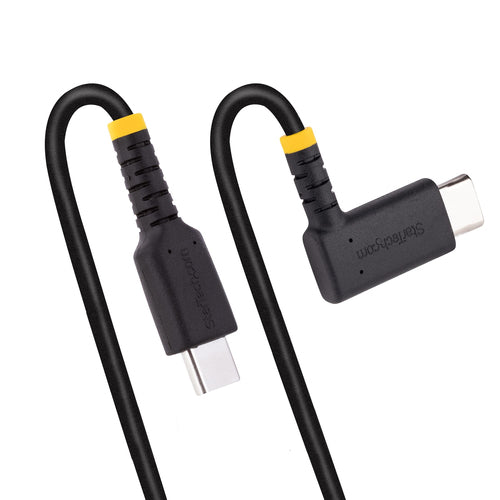 USB-C Charging Cable StarTech R2CCR-15C 60W PD 3A Heavy Duty Right Angle - R2CCR-15C-USB-CABLE