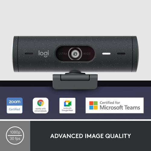 Webcam Logitech Brio 500 Full HD 1920x1080 60fps 4MP - 960-001422