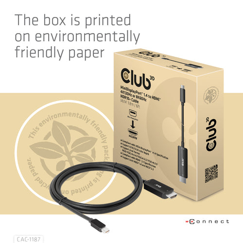 CLUB3D CAC-1187 video cable adapter