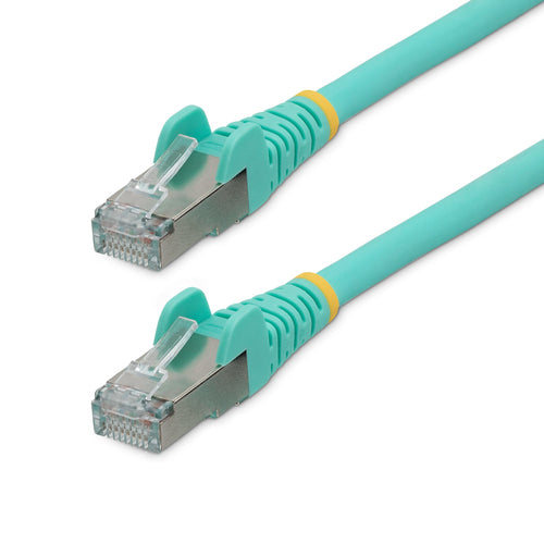 14ft CAT6a Ethernet Cable Aqua 10GbE 500MHz PoE++ Snagless