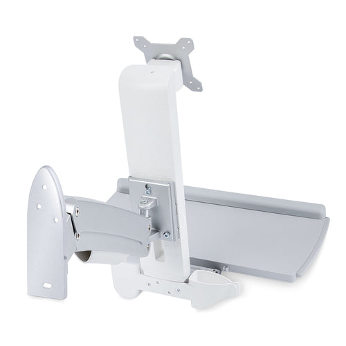 StarTech.com WALL-WORKSTATION-S Sit-Stand Wall Mount Workstation for 27"/32" Displays - Ergonomic Silver