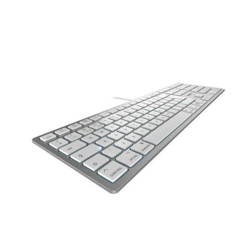 Wired USB Keyboard CHERRY KC 6000C for Mac Scissor Key Switch Silver