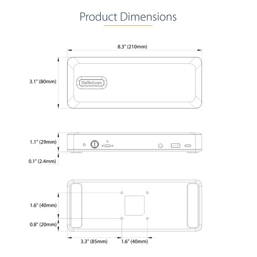 StarTech.com DK31C3MNCR laptop dock/port replicator