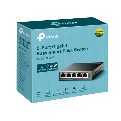 TP-Link 5-Port Gigabit Easy Smart Switch 4-Port PoE+ L2 Network Switch
