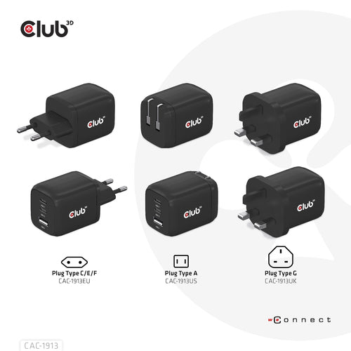 CLUB3D CAC-1913 mobile device charger