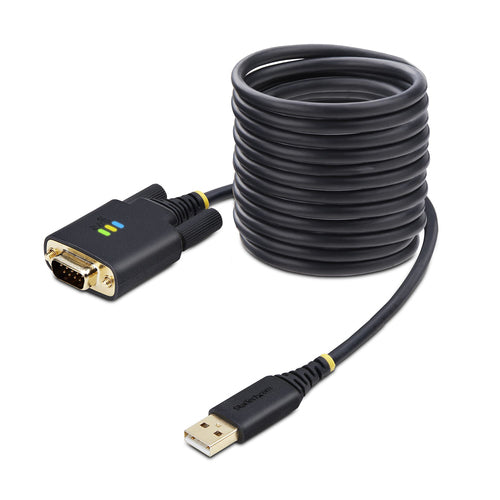 USB to Serial Adapter Cable 10ft FTDI IC Black