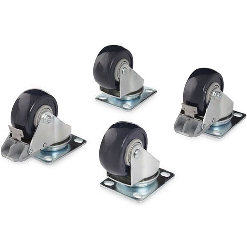 Caster Kit for Open Frame Rack - 4POSTRACK Stainless Steel Wheels