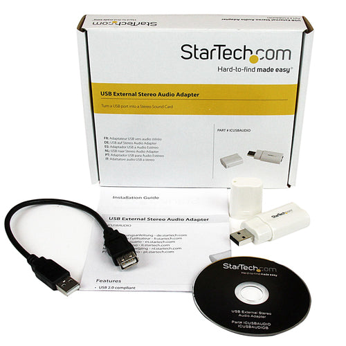 USB to Stereo Audio Adapter StarTech.com ICUSBAUDIO Compact Converter