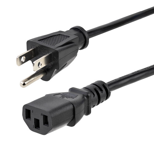Power Cable StarTech 12ft NEMA 5-15P C13 10A 125V Black