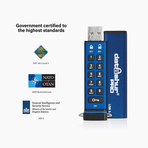 Secure USB Flash Drive iStorage datAshur Pro 64GB AES Hardware Encryption