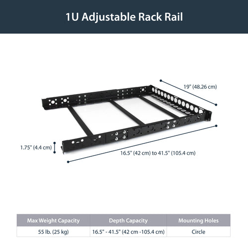 StarTech.com UNIRAILS1U rack accessory