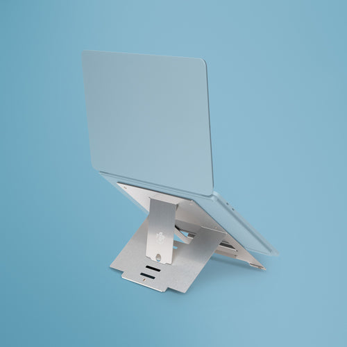 Adjustable Laptop Stand Ergonomic R-Go Tools Silver Aluminum 10-22 inch Folding