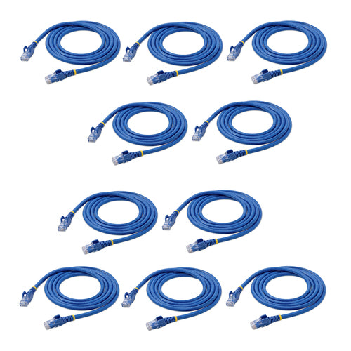 CAT6 Ethernet Cable StarTech 5ft Snagless RJ45 10 Pack Blue