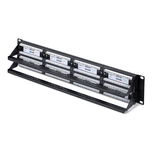 48-Port 2U Rackmount Cat6 Ethernet Patch Panel UTP RJ45 10/100/1000Base-T