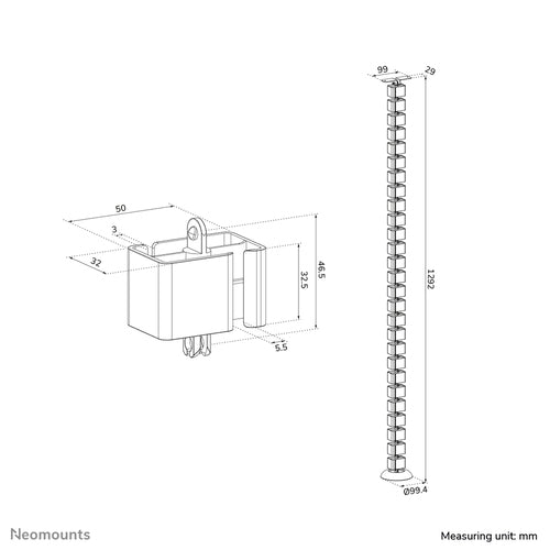 Neomounts ADS06-130WH cable organizer