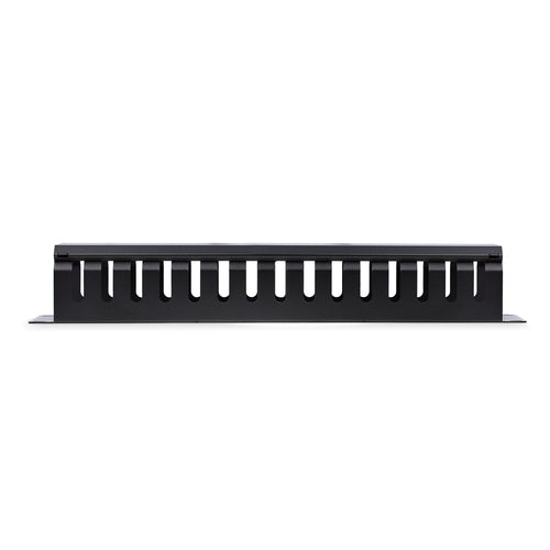 StarTech.com Horizontal 2U Cable Management Duct - Black Plastic & Steel Design