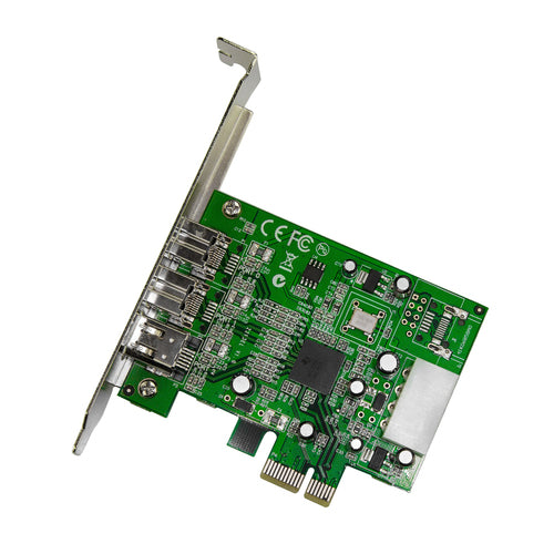 FireWire Card Adapter 3 Port PCIe 1394 800/400 Green Texas Instruments
